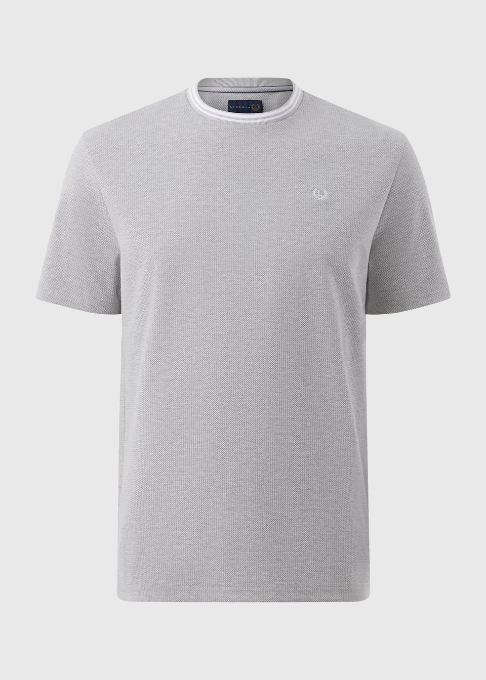 Lincoln Grey Textured Trim T-Shirt