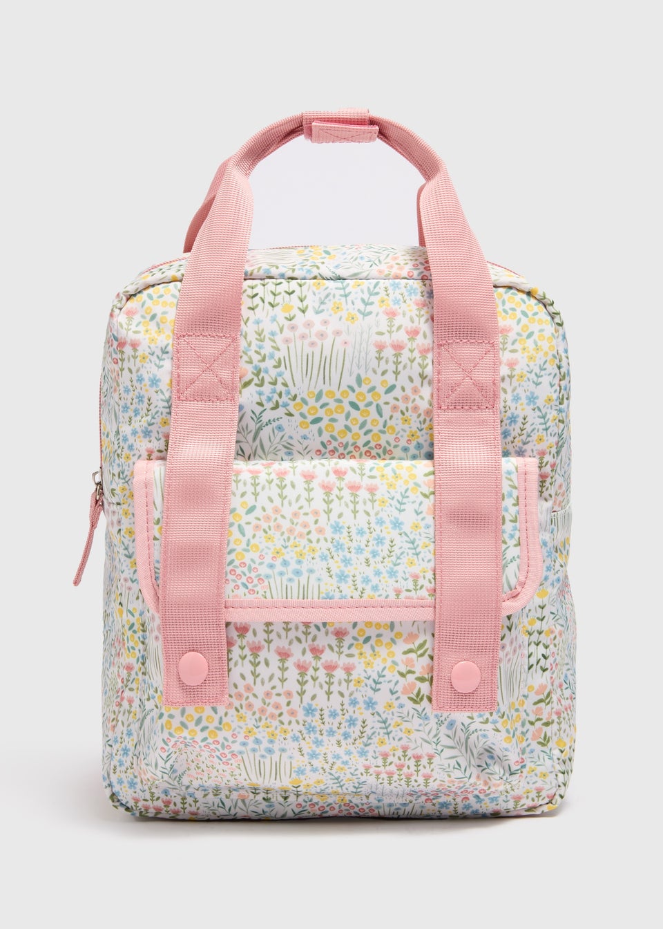 Girls Pink Floral Backpack