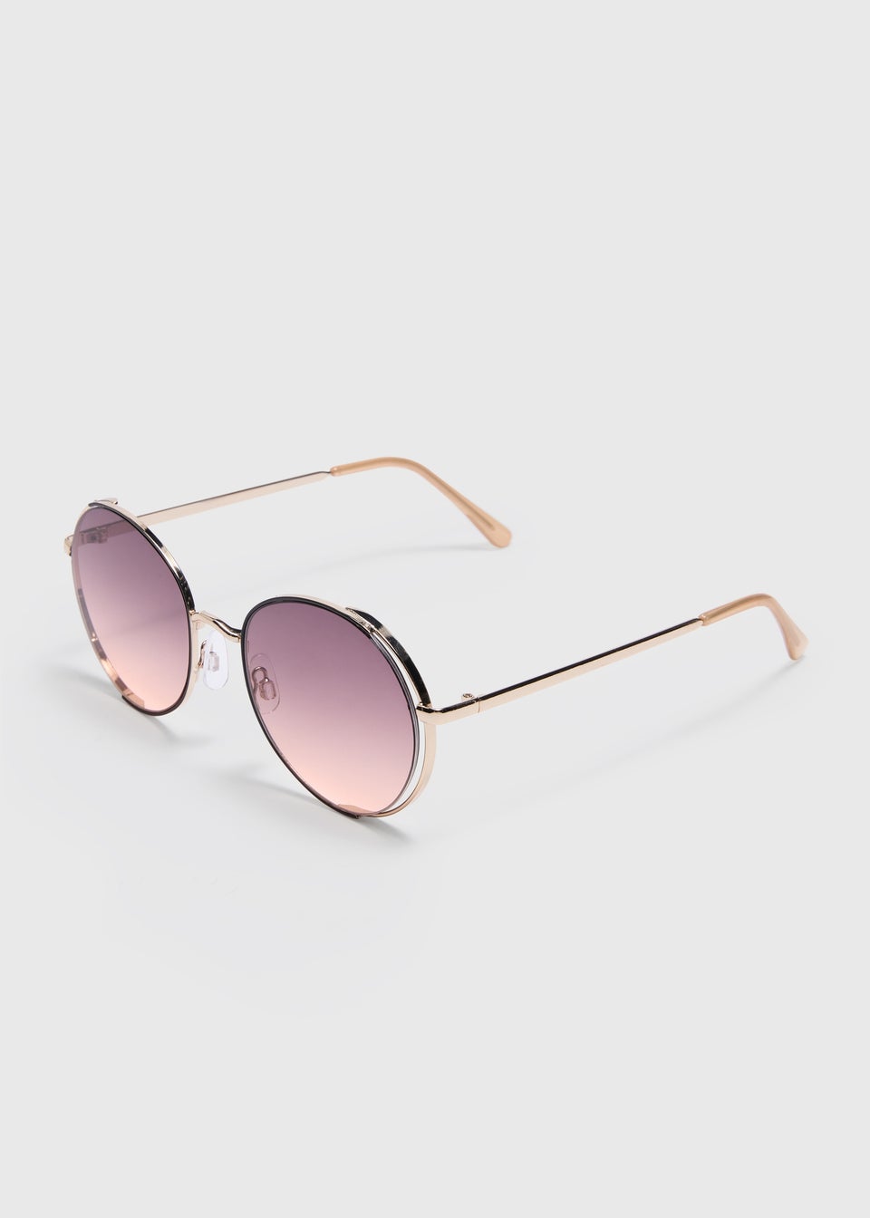 Gold Round Trim Sunglasses