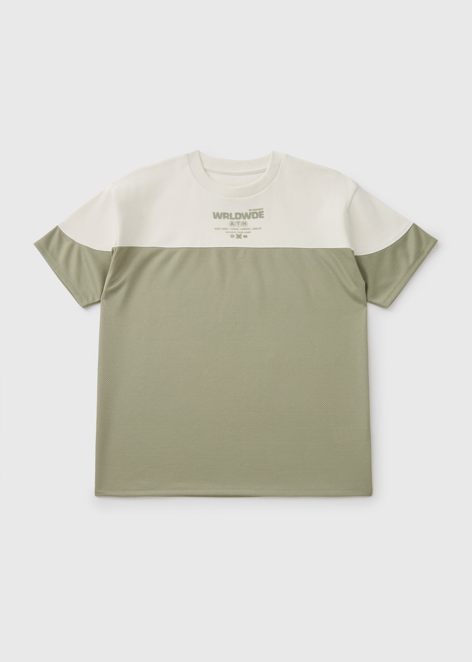 Boys Khaki Airtex T-Shirt (7-15yrs)