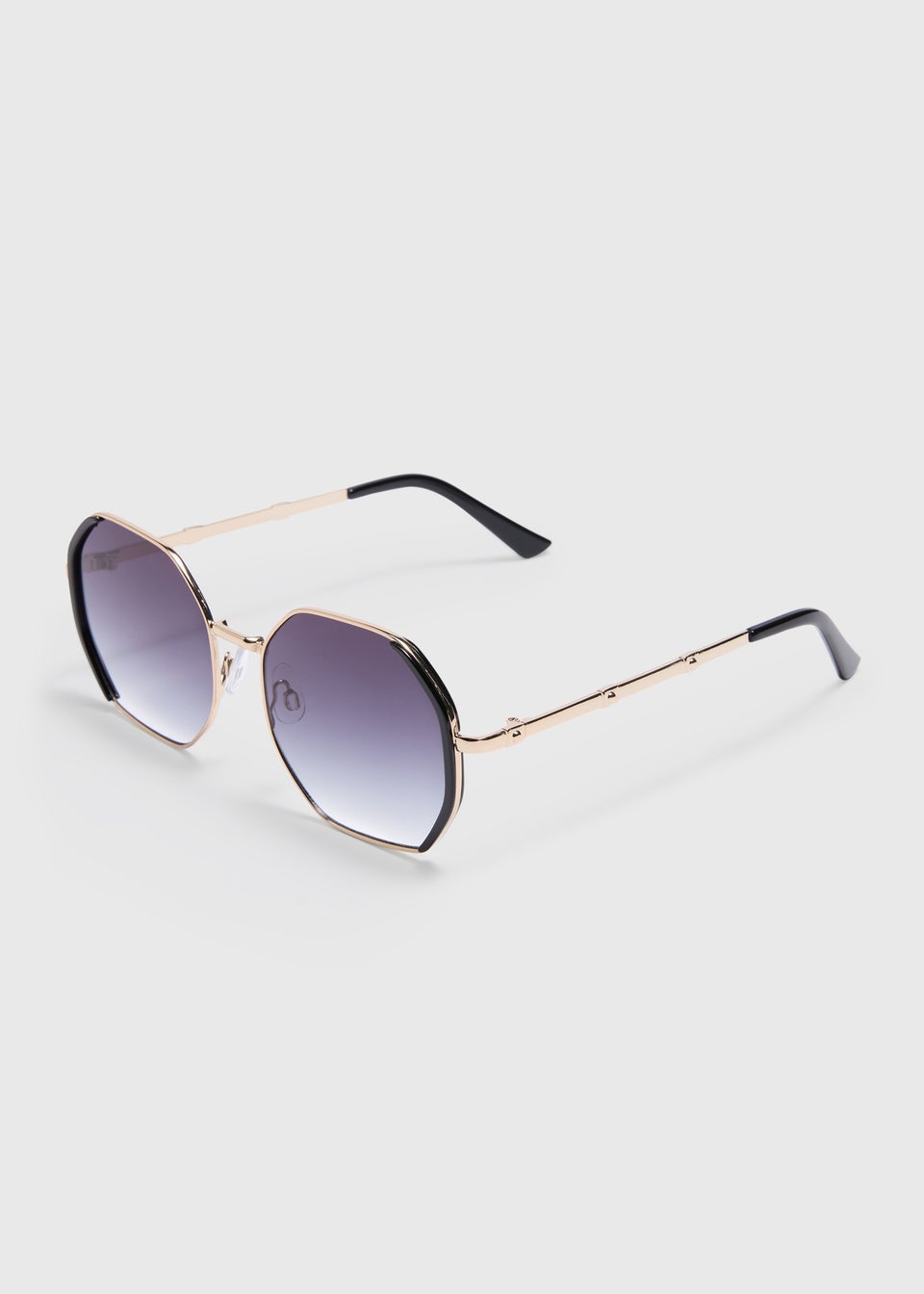 Black Hexagon Frame Sunglasses