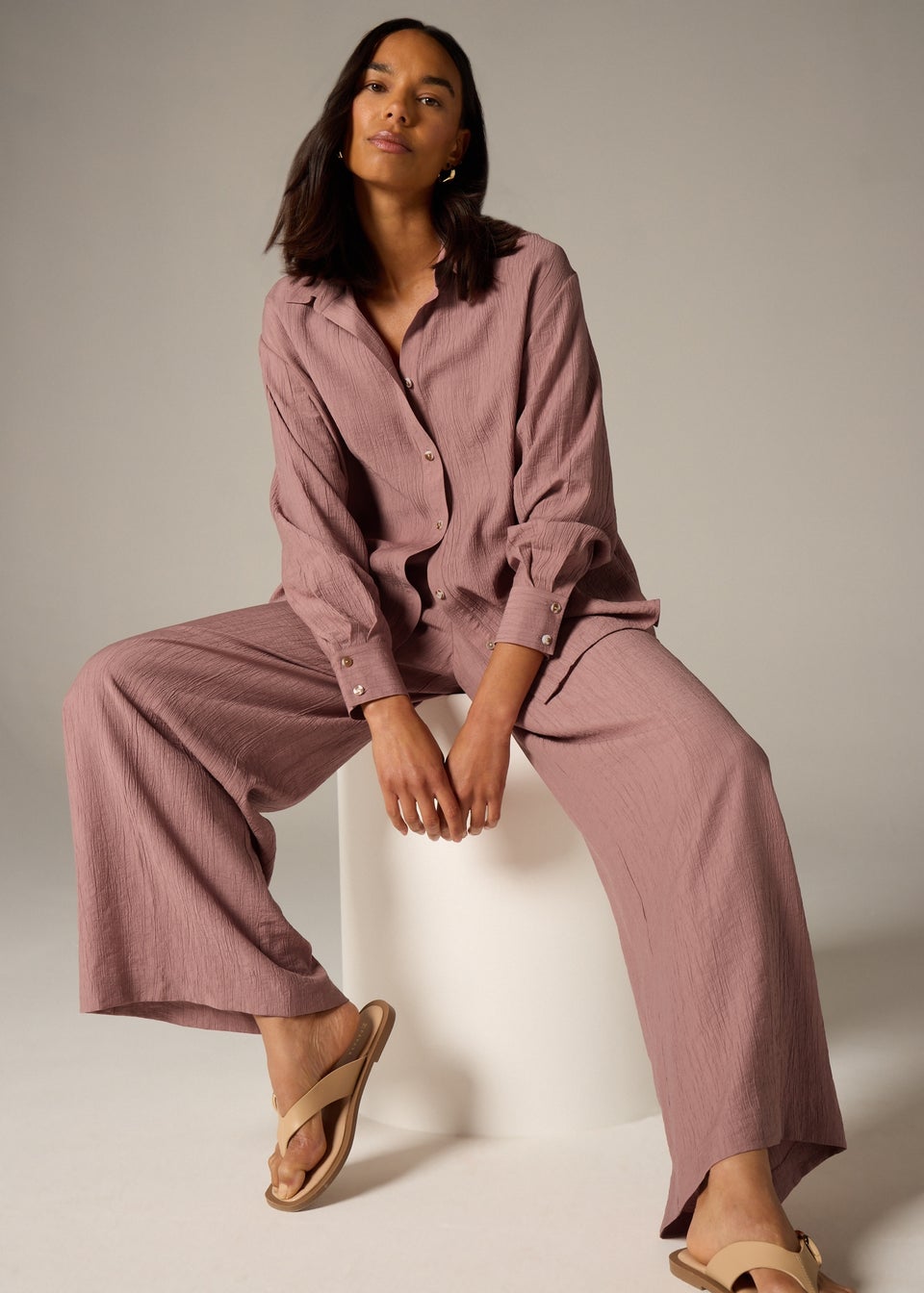 Et Vous Pink Wide Leg Co Ord Trousers