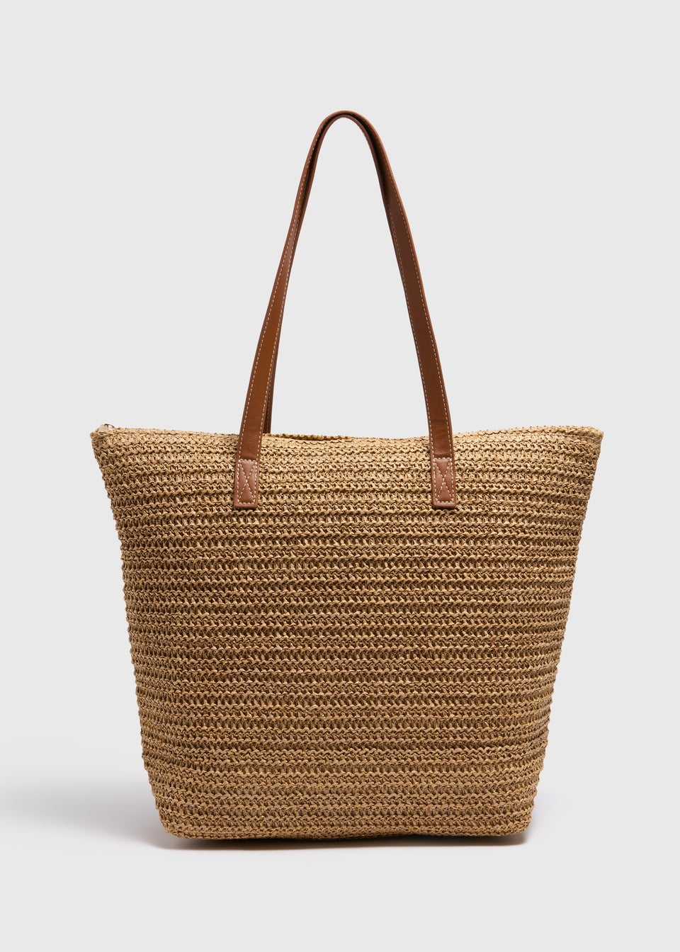 Natural Straw Shopper Tote Bag