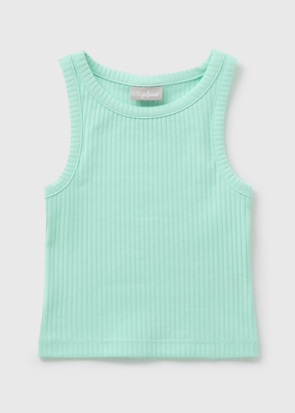 Girls Turquoise Ribbed Vest (7-15yrs)