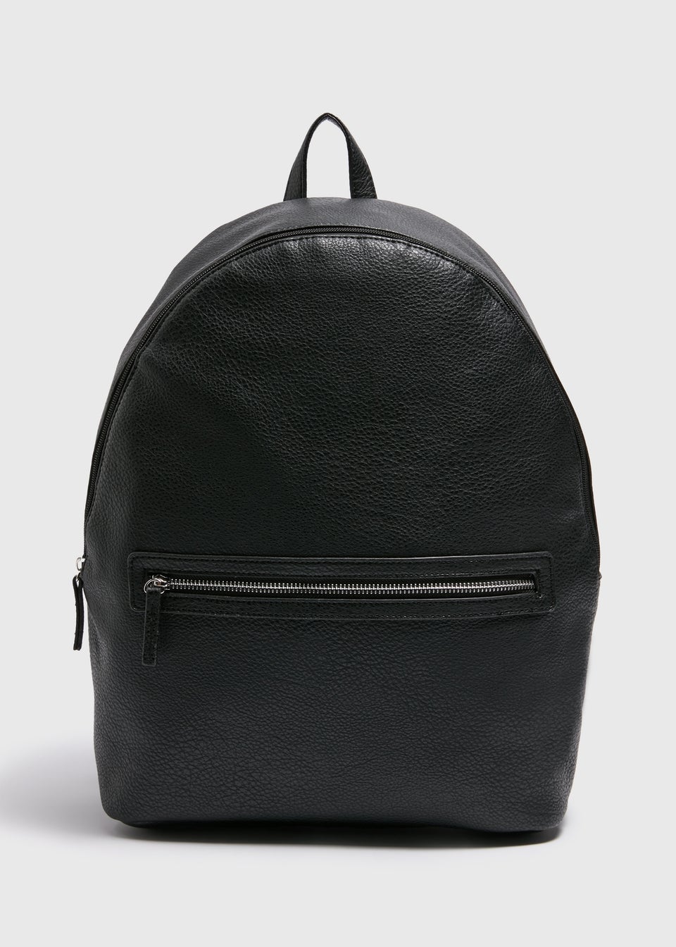 Black Faux Leather Rucksack