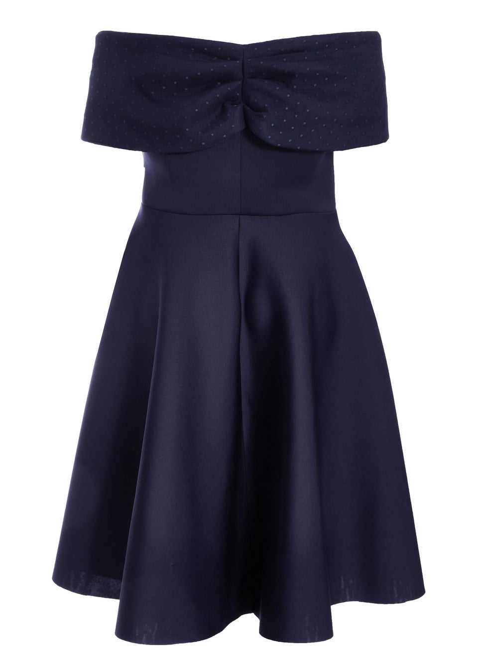 Quiz Navy Curve Midi Skater Dress Matalan