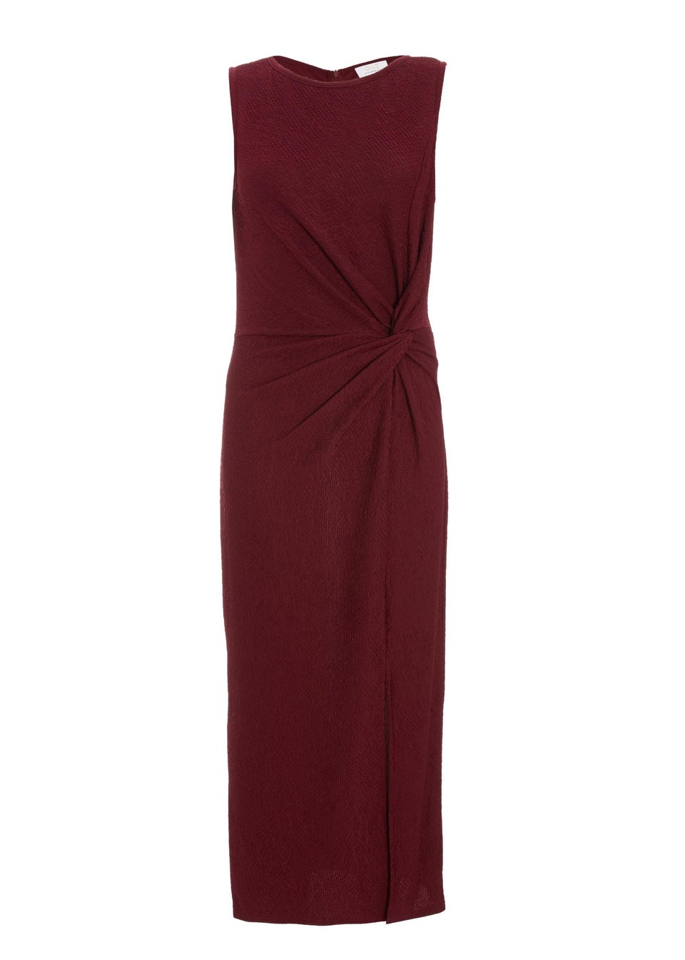 Quiz Burgundy Sleeveless Ruched Midaxi Dress