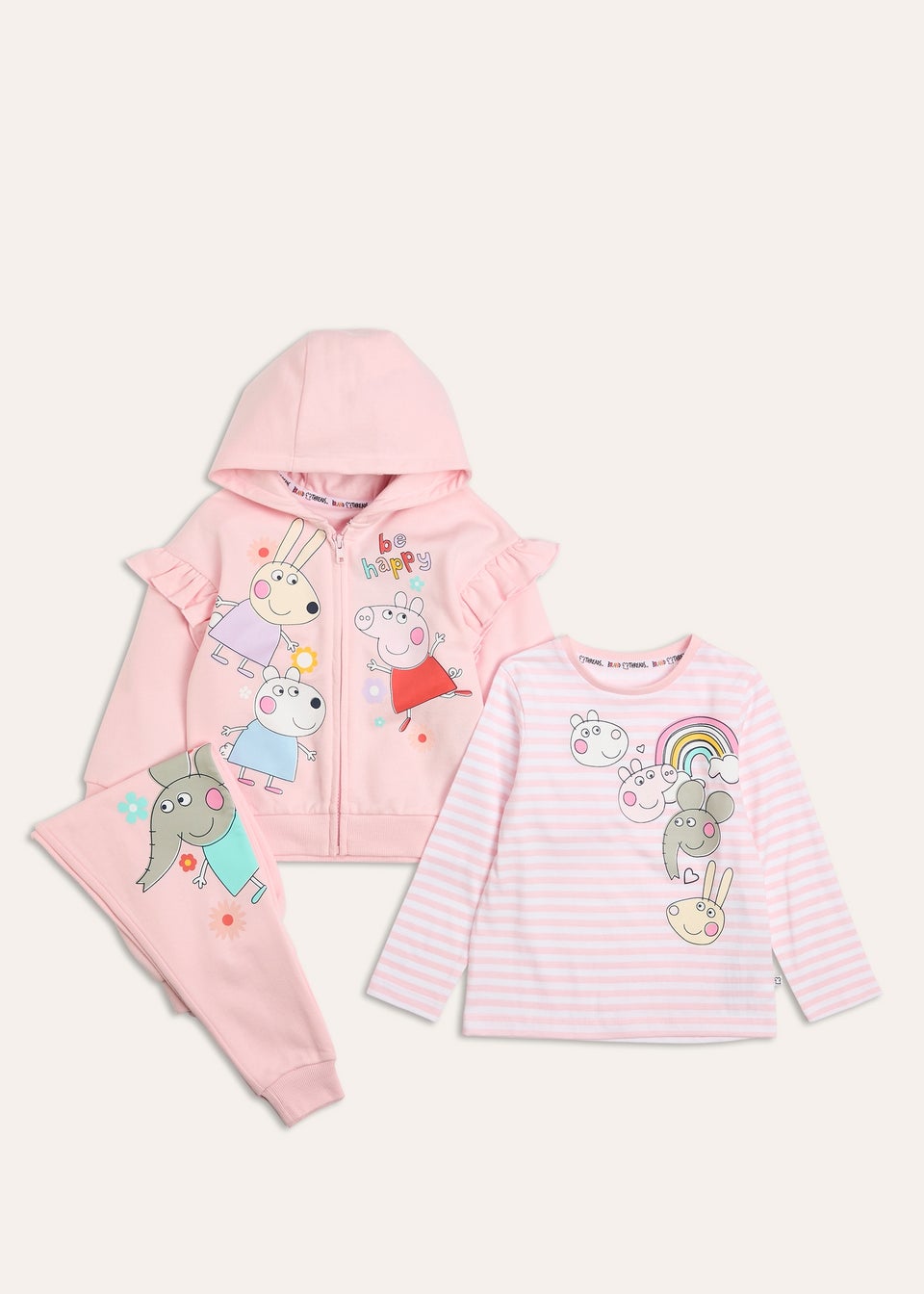 Peppa Pig Girls 3 Piece Jogger Daywear Set