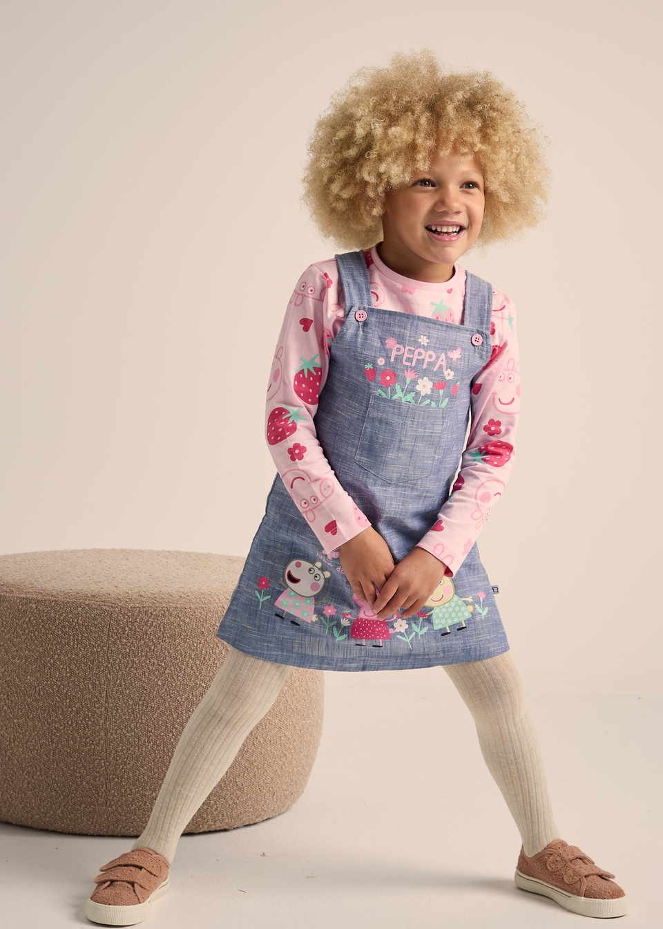 Peppa Pig Girls Pinafore Dress Set Matalan