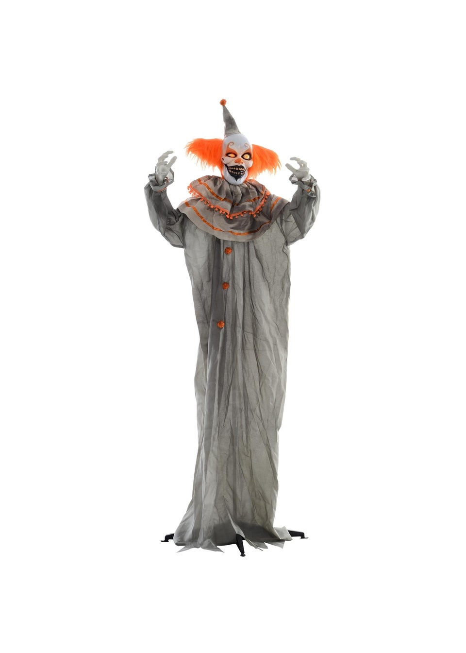 HOMCOM Orange Classic Clown Outdoor Halloween Decoration (183cm 72")
