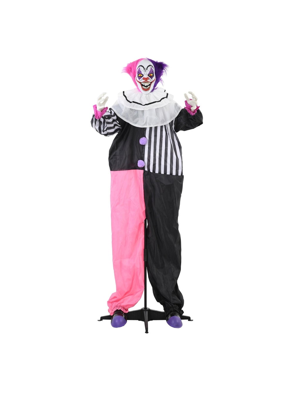 HOMCOM Laughing Clown Outdoor Halloween Decoration (173cm 68")