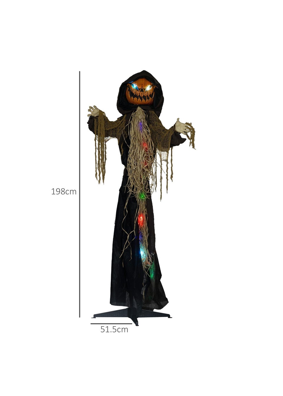 HOMCOM Straw Pumpkin Halloween Decoration (198cm 78")