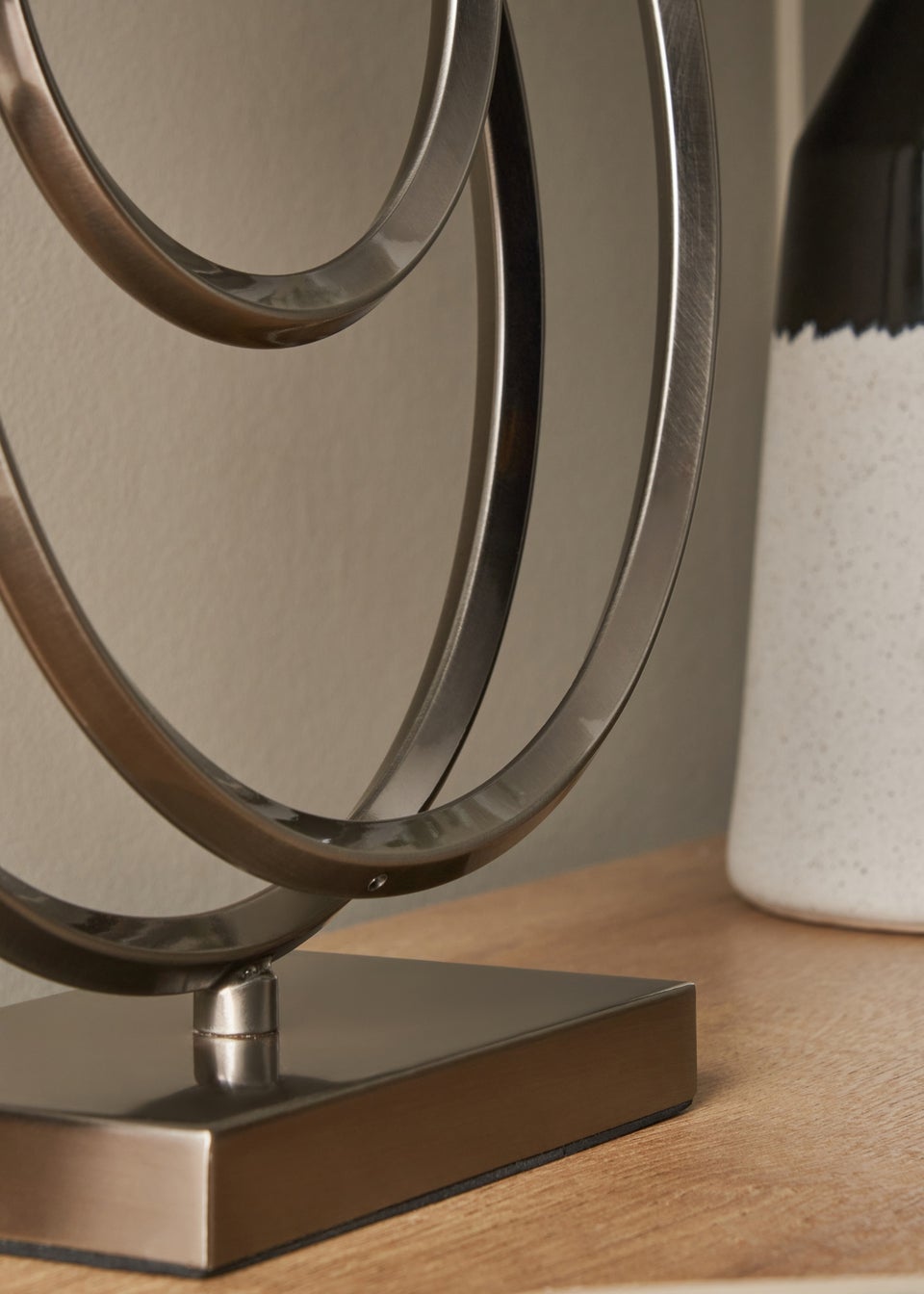 BHS Black/Grey Swirl Base Table Lamp (55cm x 37cm)