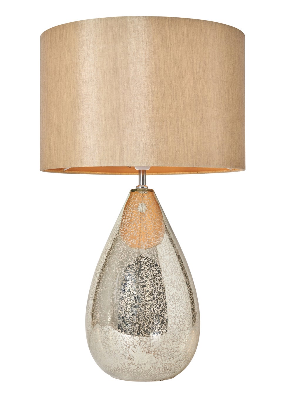 BHS Champagne Renley Crackle Table Lamp (53cm x 32cm)