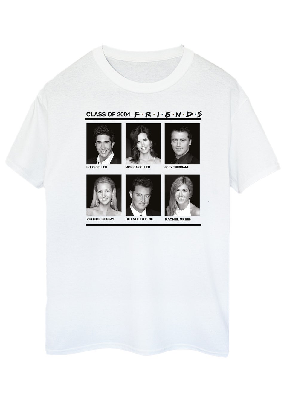 Friends Class of 2004 White Boyfriend Fit T-Shirt