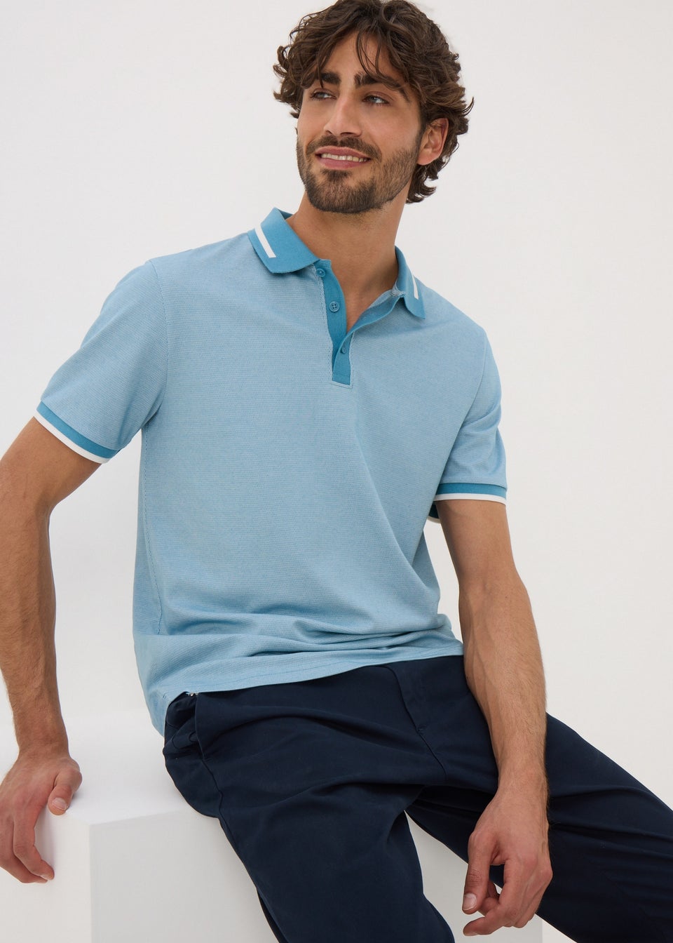Blue Smart Modal Polo Shirt