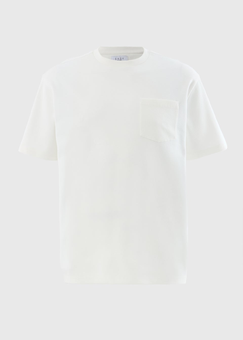 White Diagonal Twill Pocket T-Shirt
