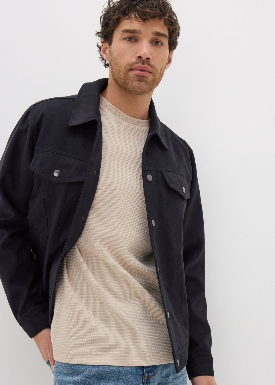 Stone Waffle Textured T-Shirt