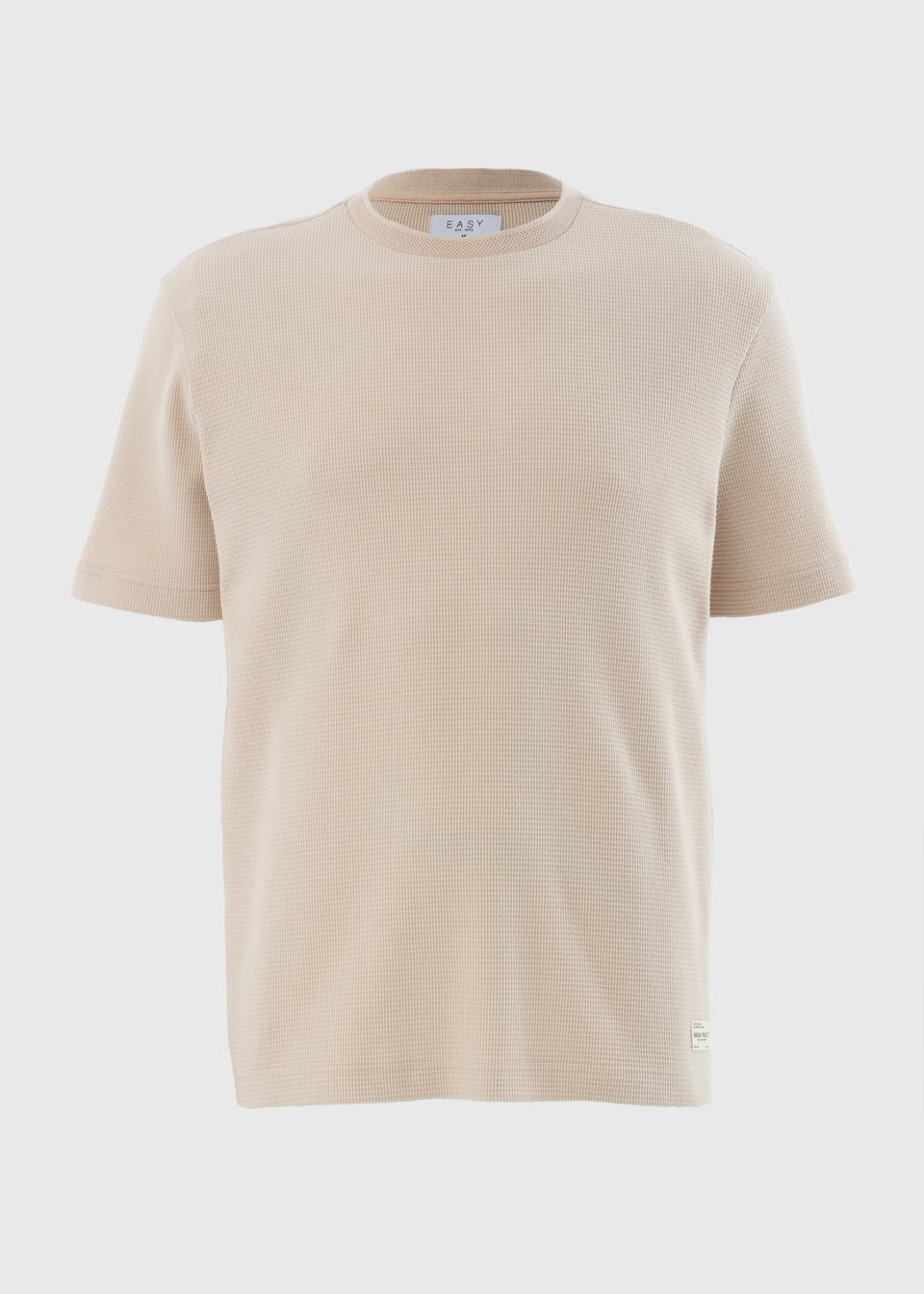 Stone Waffle Textured T-Shirt