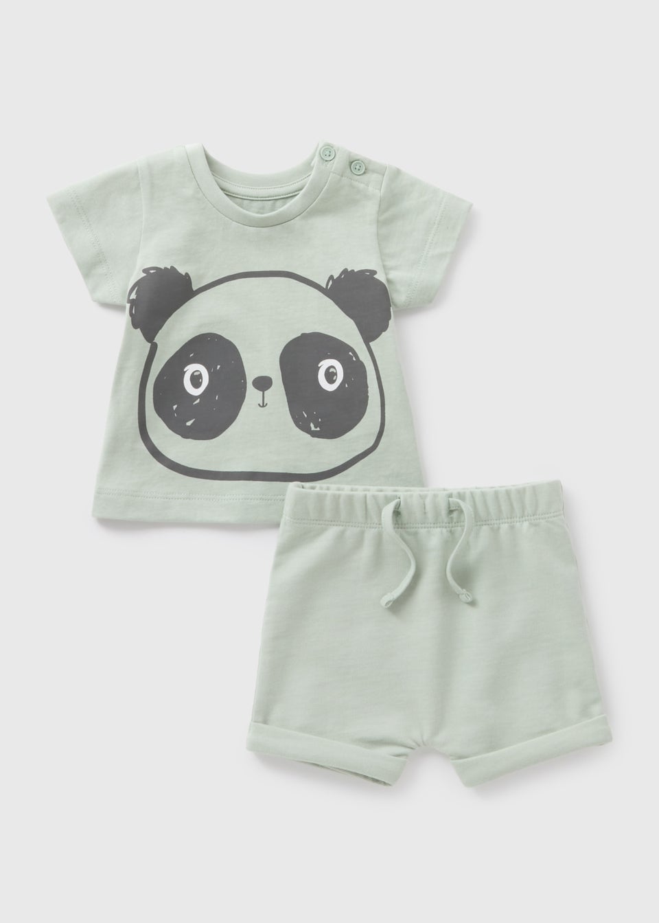 Baby Sage Panda T-Shirt & Shorts (Newborn-23mths)