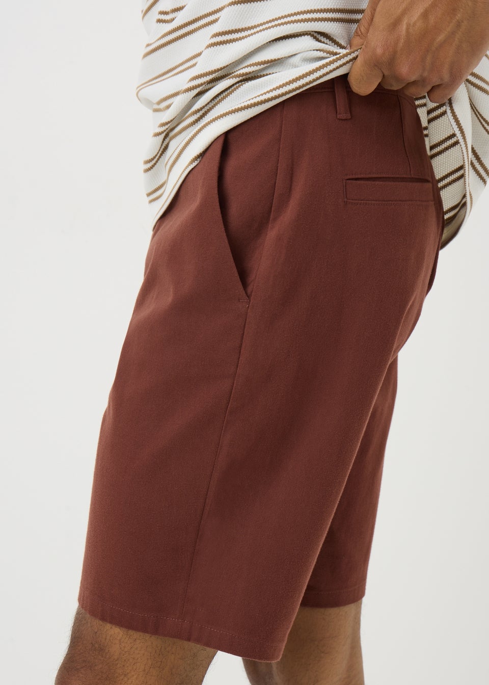 Chocolate Straight Fit Chino Shorts