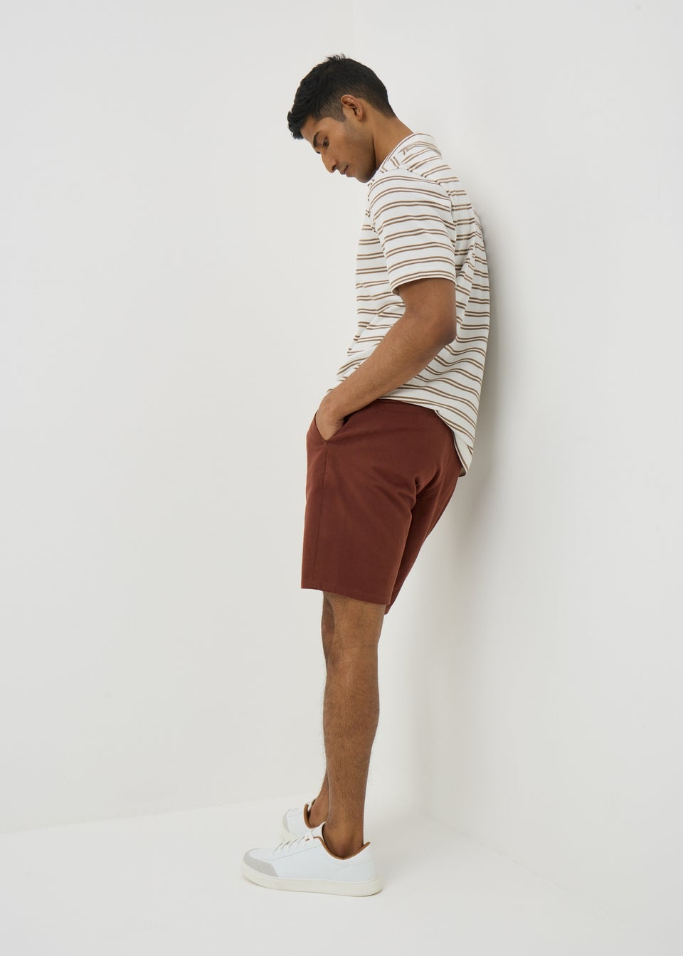 Chocolate Straight Fit Chino Shorts