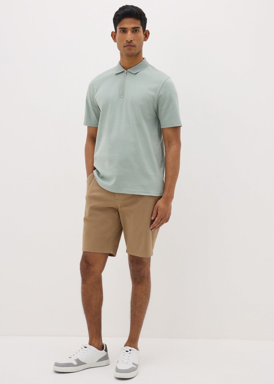 Dark Stone Slim Fit Chino Shorts