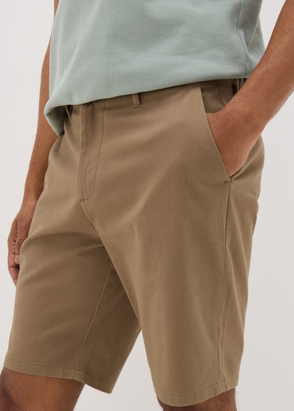 Dark Stone Slim Fit Chino Shorts