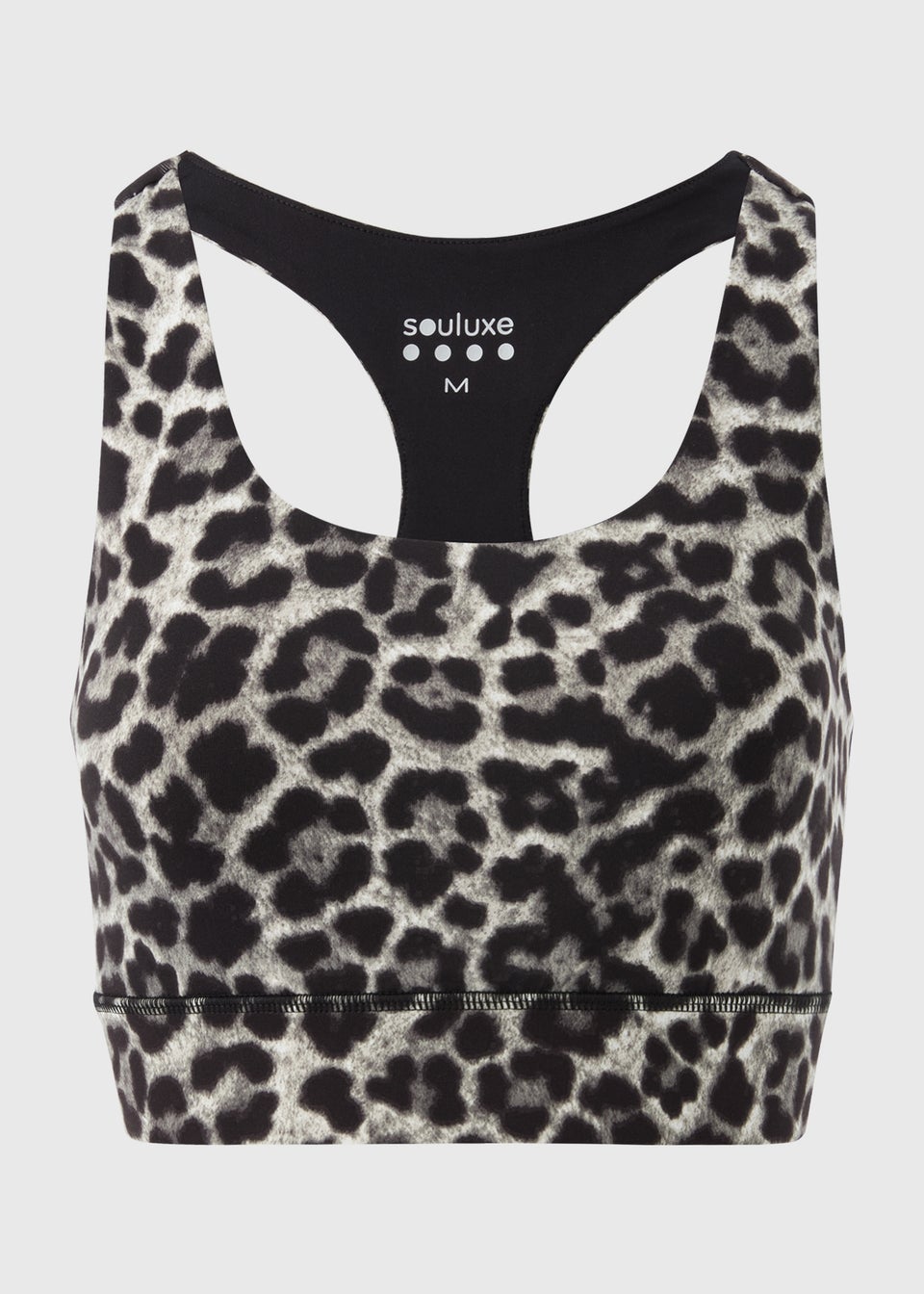 Souluxe Grey Animal Print Crop Top