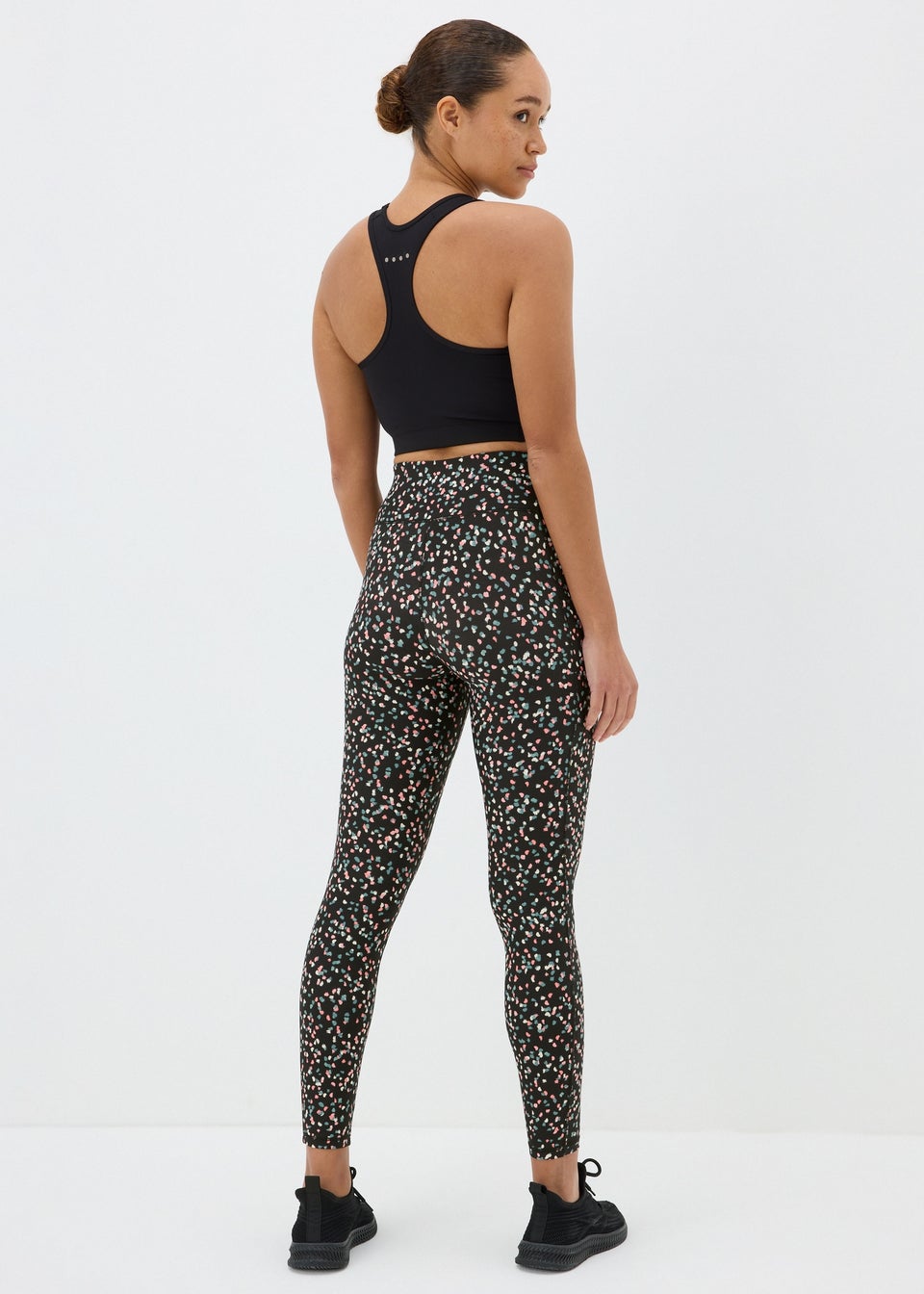 Souluxe Black Multi Dash Pattern Leggings