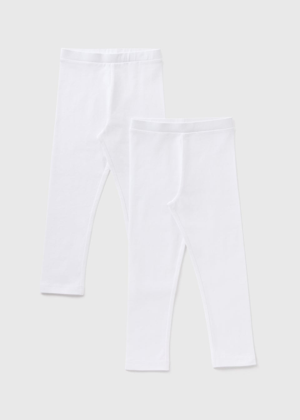 2 Pack Girls White Leggings (1-7yrs)