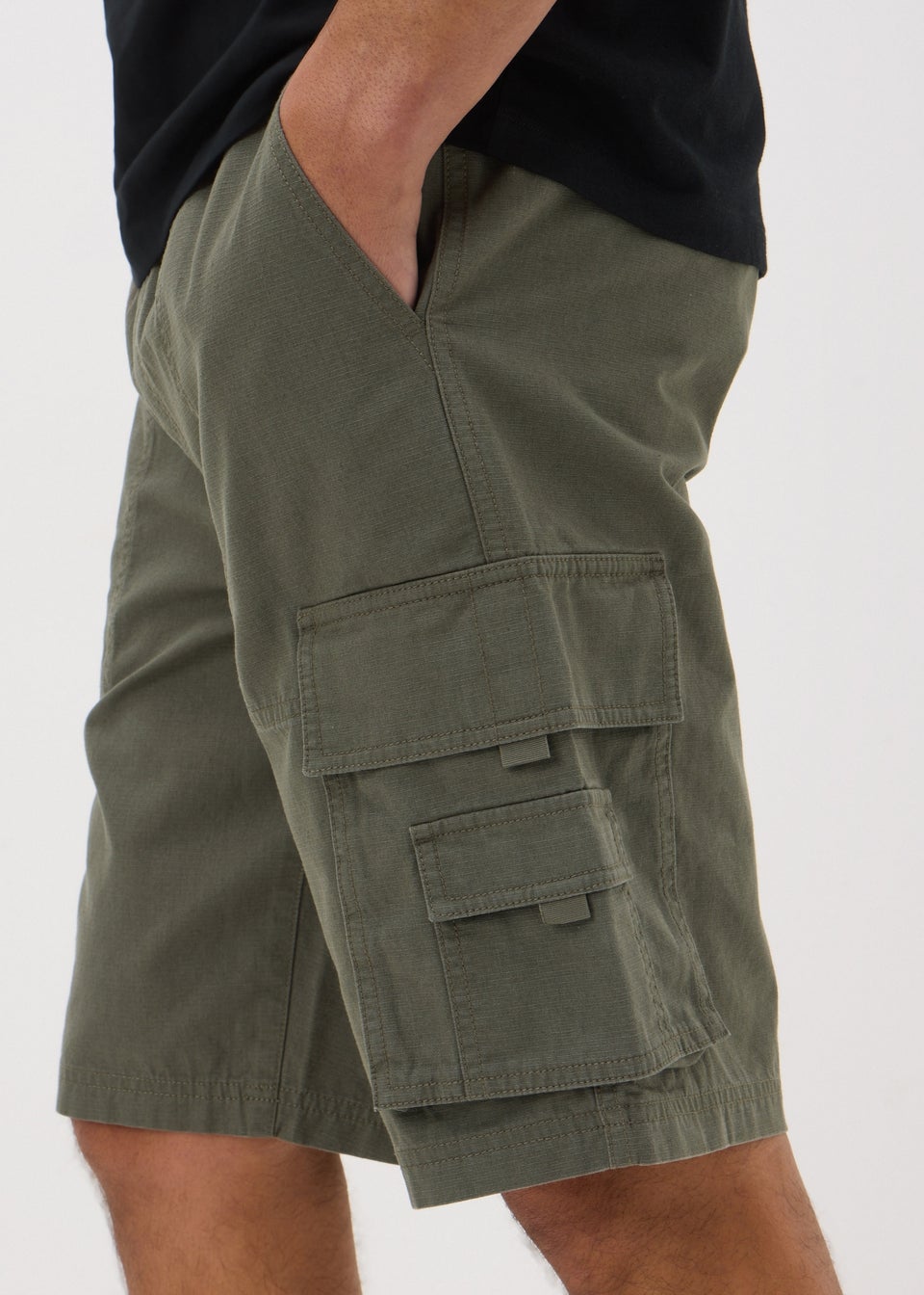 Khaki Multi Pocket Cargo Shorts