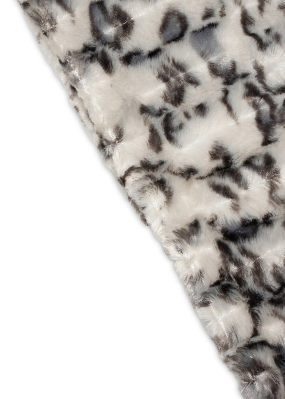 BHS Animal Print Charcoal Grey Throw (130x160cm)