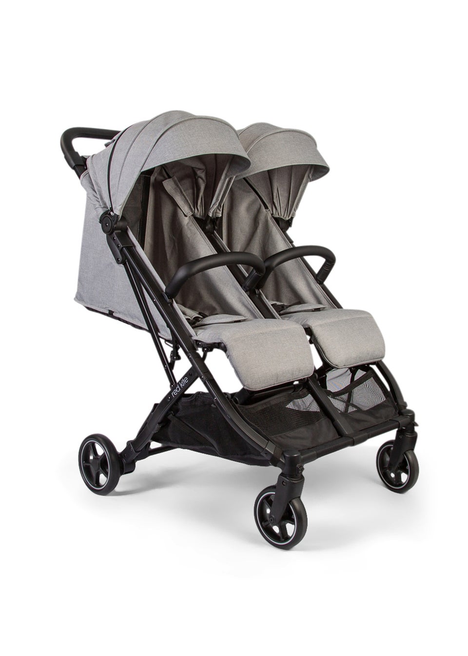 Red Kite Push Me Double Twin Stroller Stone Grey (107cm x 74cm x 88cm)