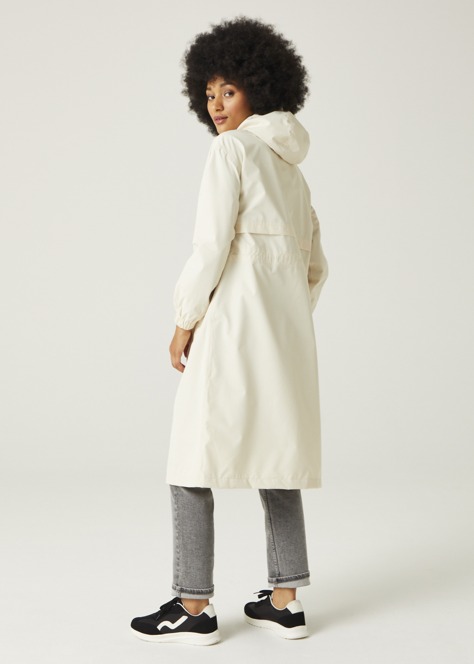 Regatta Cream Nerenda Long Waterproof Jacket Matalan