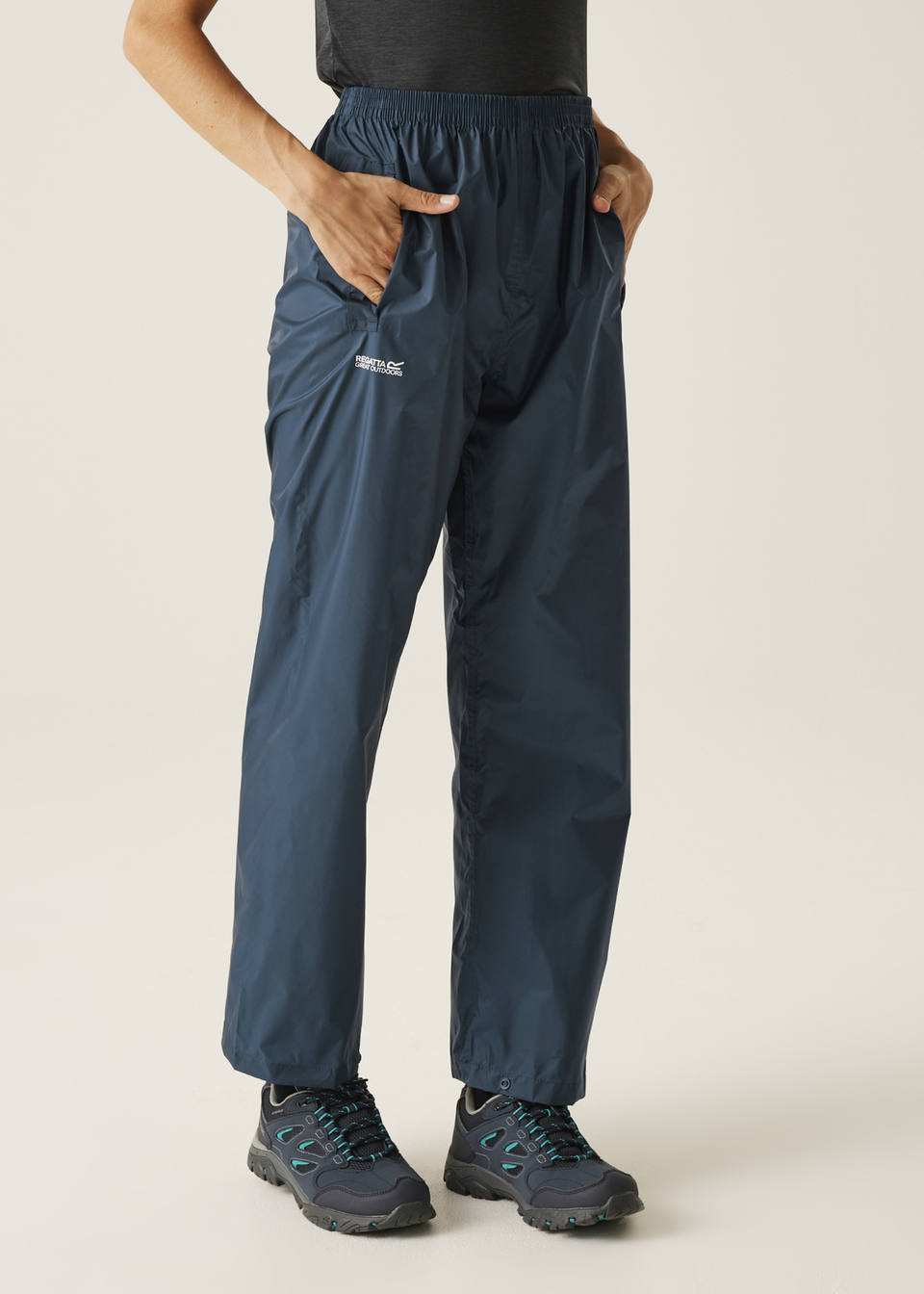 Regatta Blue Pack It Waterproof Overtrouser Matalan