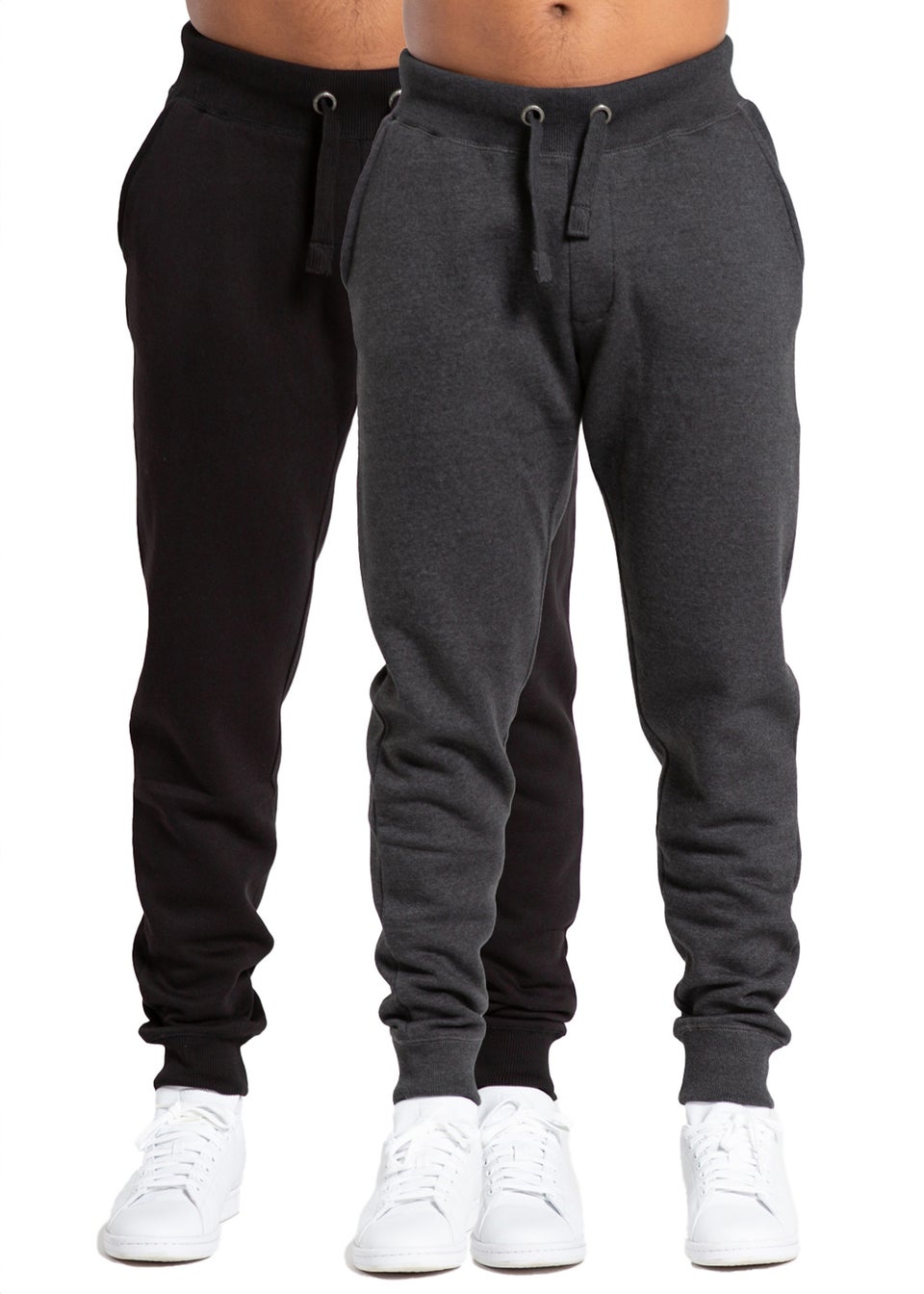 French Connection Black Cotton Blend Joggers 2 Pack Matalan