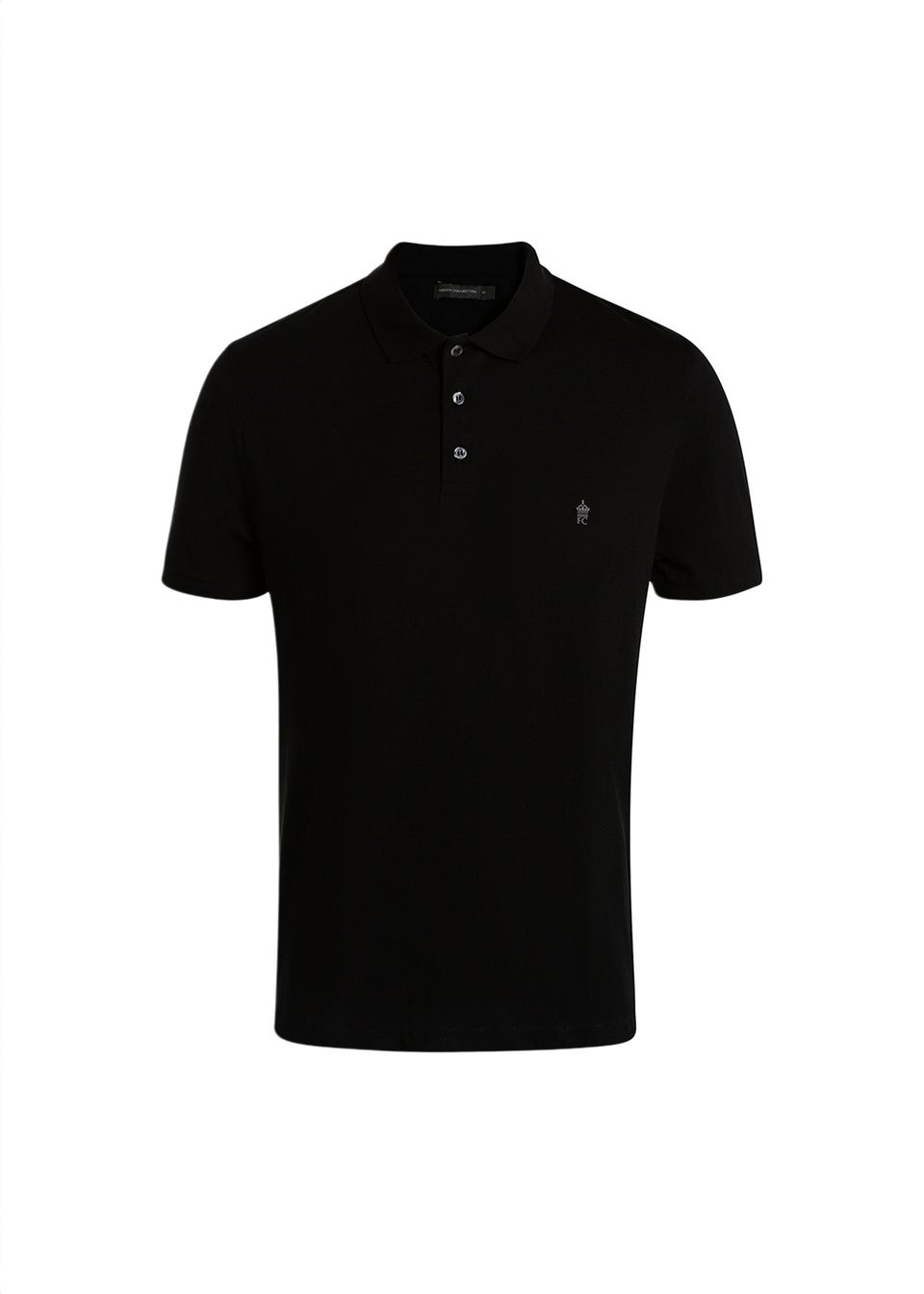 French Connection Black Grey Cotton Polo Shirts Pack of 3 Matalan