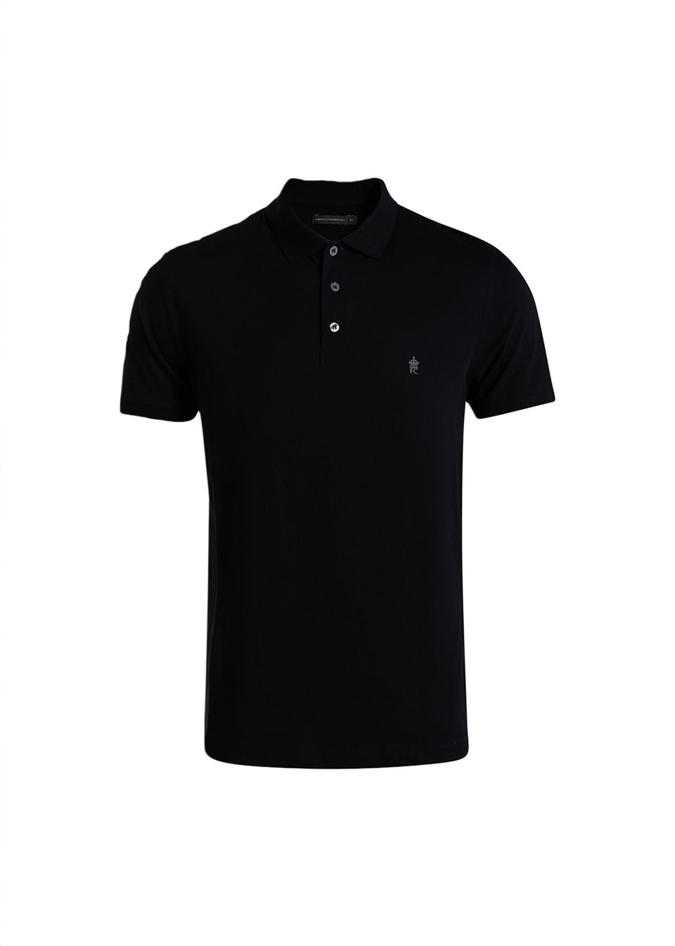 French Connection Black/Grey Cotton Polo Shirts (Pack of 3)