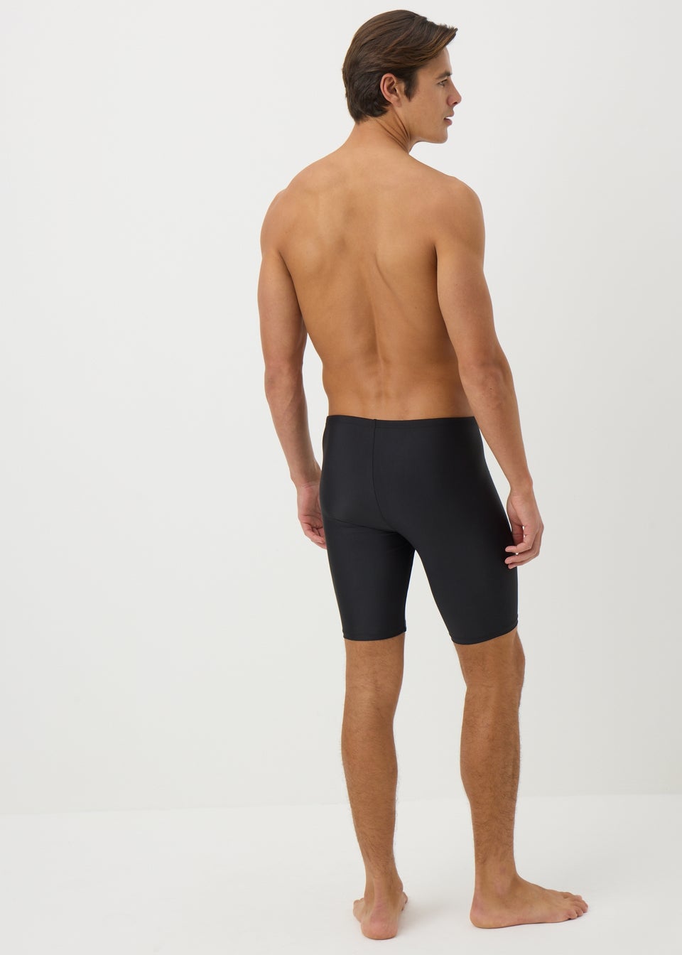 Black Knee Length Swim Shorts