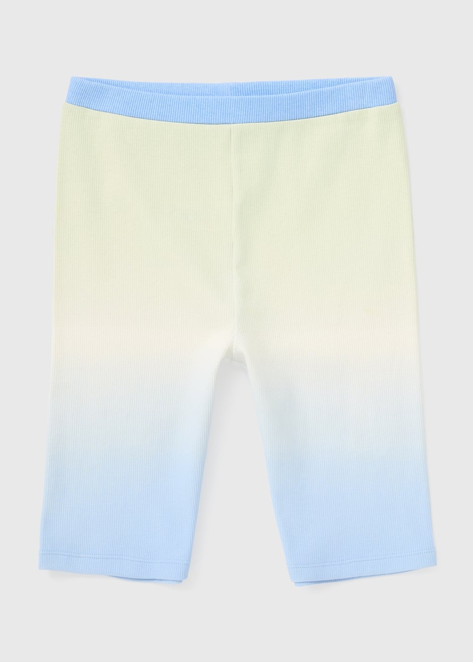 Blue Ombre Ribbed Shorts