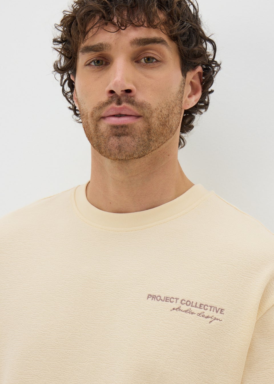 Ecru Project Collective Textured T-Shirt