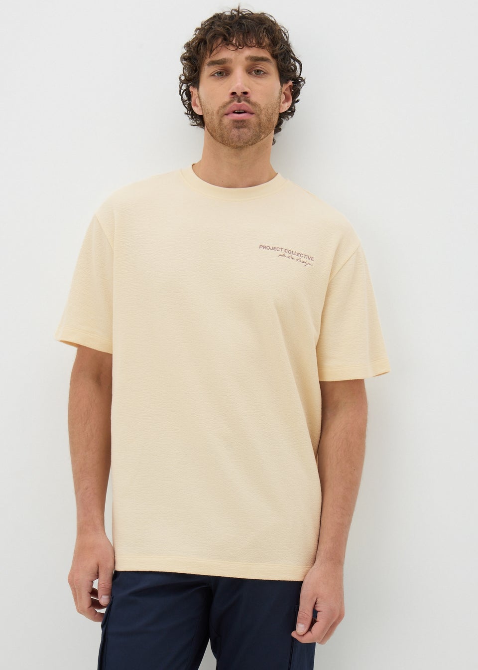 Ecru Project Collective Textured T-Shirt