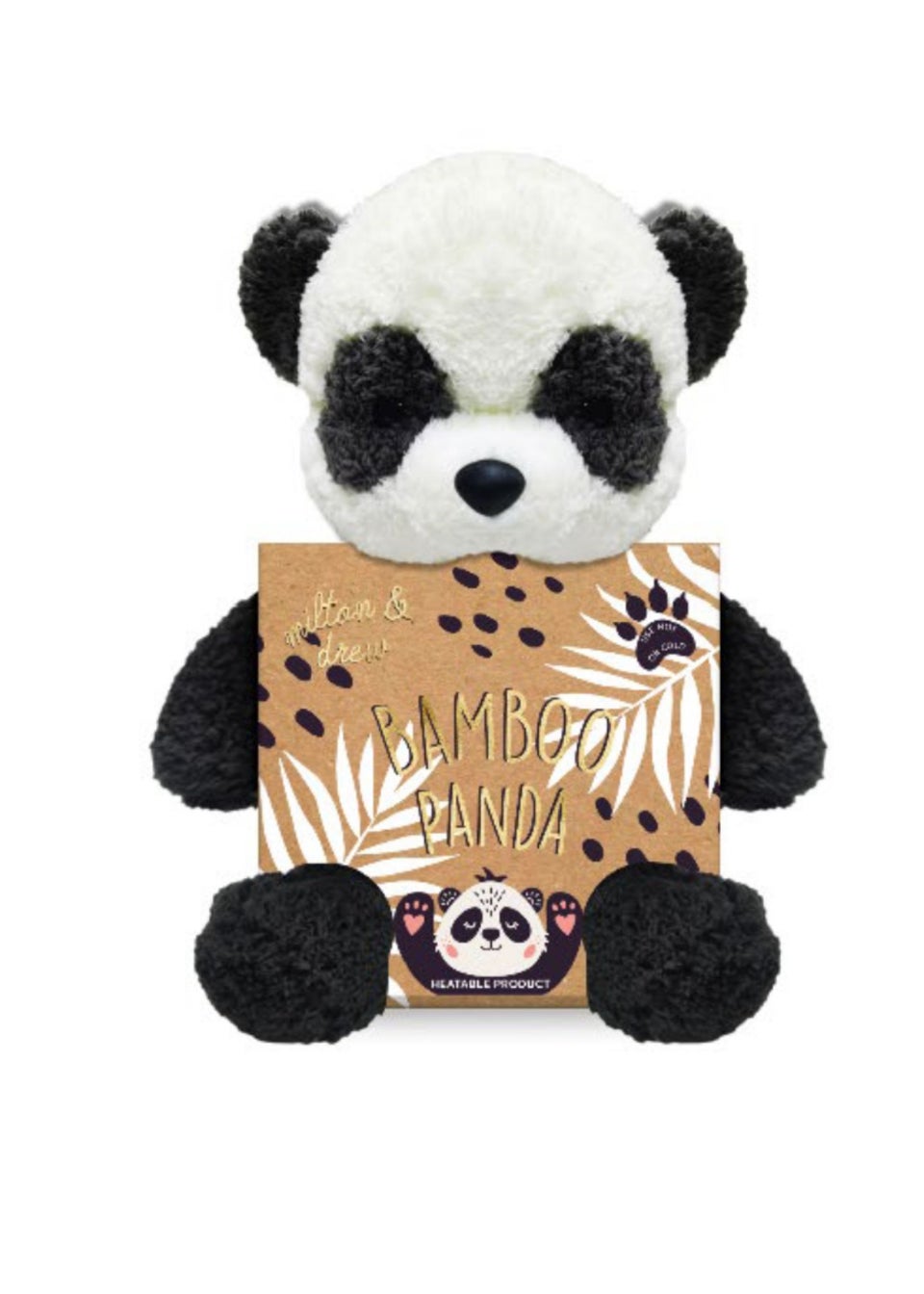 Milton Drew Bamboo Black White Panda Heatable Stuffed Toy Matalan