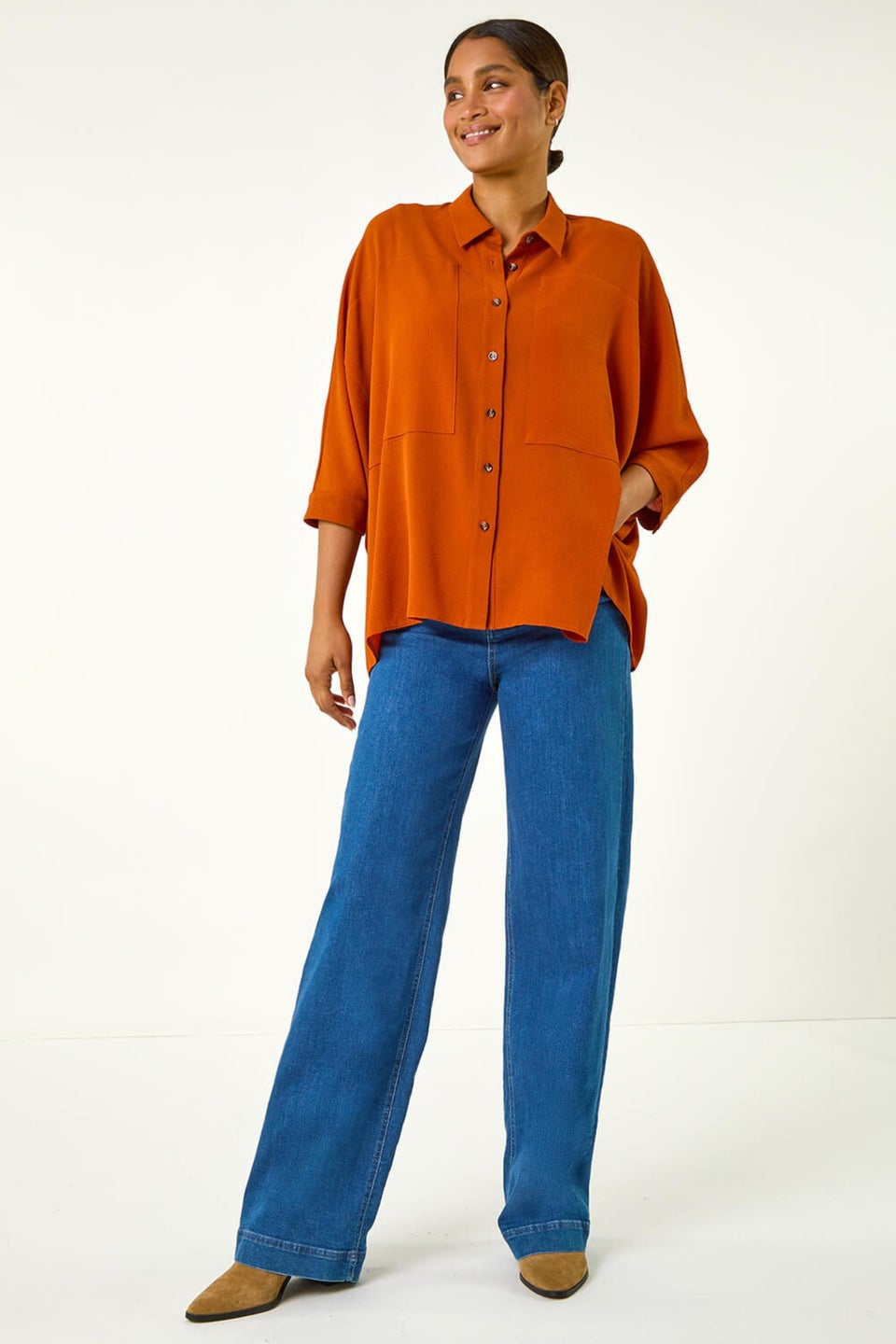 Roman Rust Relaxed Smart Stretch Shirt