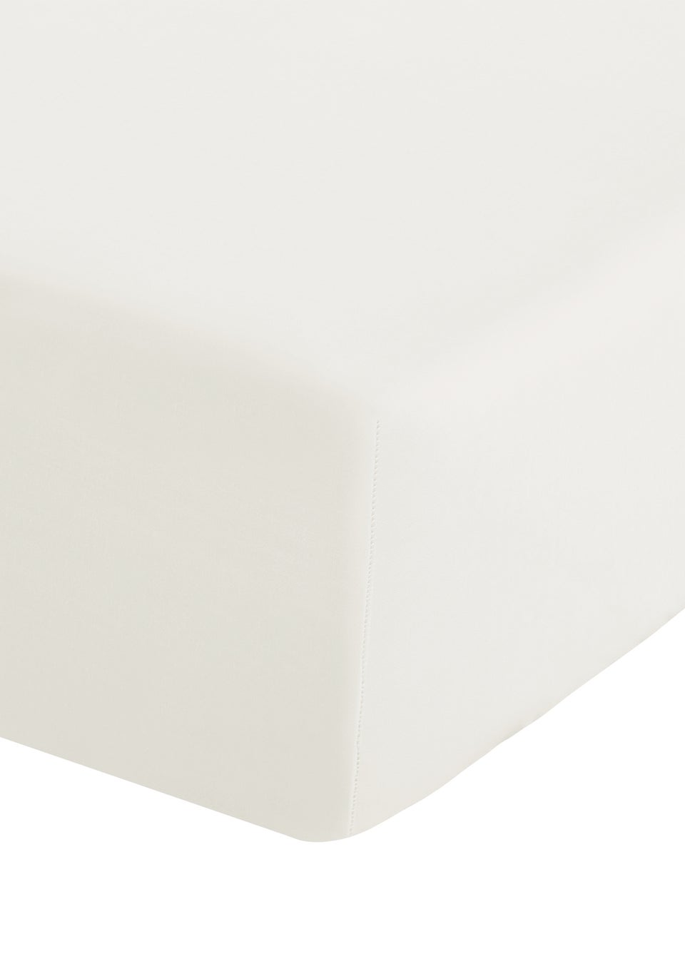 Catherine Lansfield Cream Easy Iron Percale Combed Extra Deep Fitted Sheet
