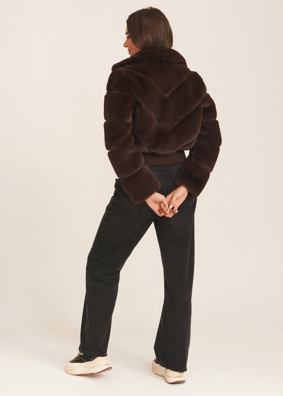 Fur zip jacket sale