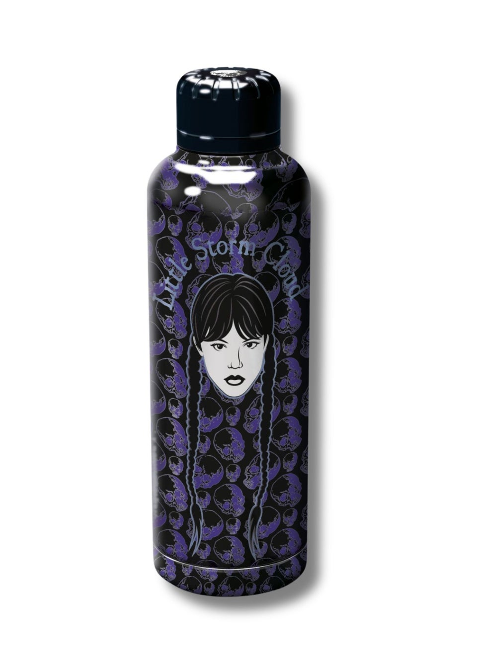 Wednesday Black Insulated Stainless Steel Bottle (515 ml)