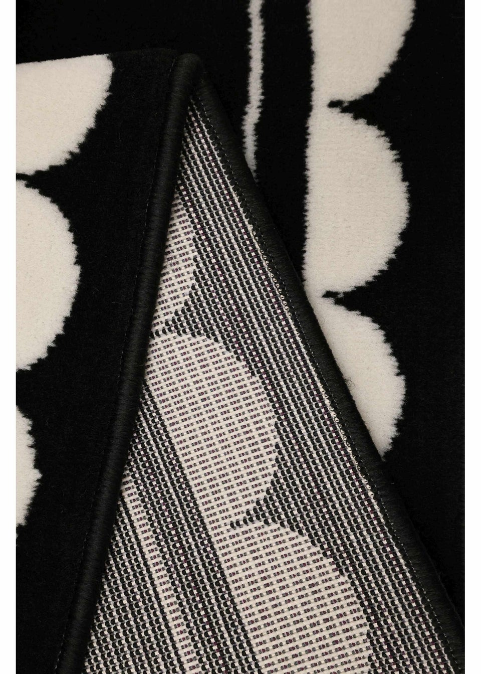 Homemaker Scallop Black Rug