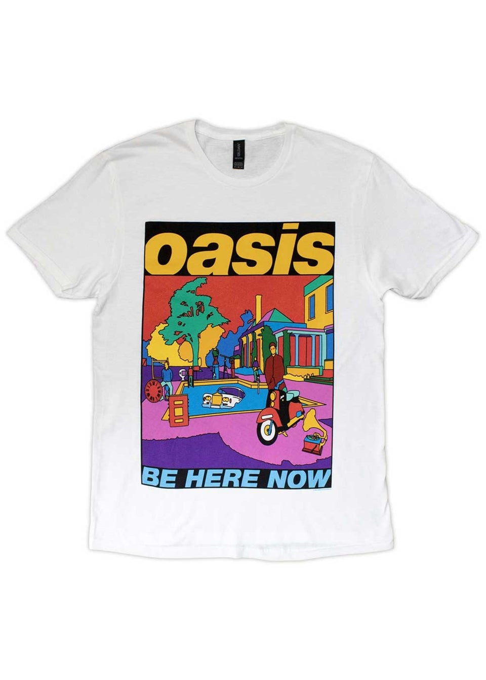 Oasis White Be Here Now Illustration Cotton T-Shirt